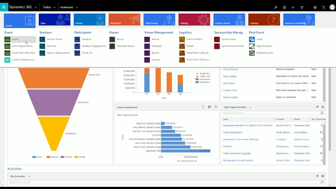 Crm for event planning